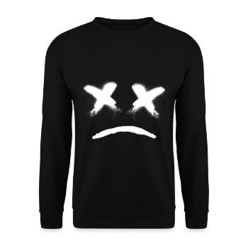 XX traurig - Unisex Pullover - Schwarz - Vorne - Alina (178cm) & Michal (187cm)