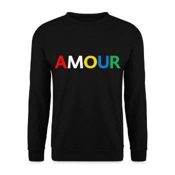 Liebe Gad Elmaleh T-Shirt - Unisex Pullover - Schwarz - Vorne - Alina (178cm) & Michal (187cm)