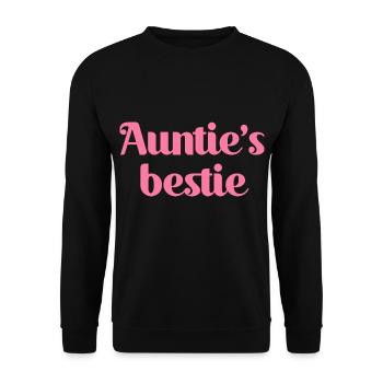 Auntie's bestie - Unisex Sweatshirt - black - Front - Alina (178cm) & Michal (187cm)