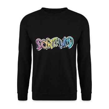 Dortmund, Allemagne, ville, graffiti pulvérisateur - Sweat-shirt Unisexe - noir - Devant - Alina (178cm) & Michal (187cm)
