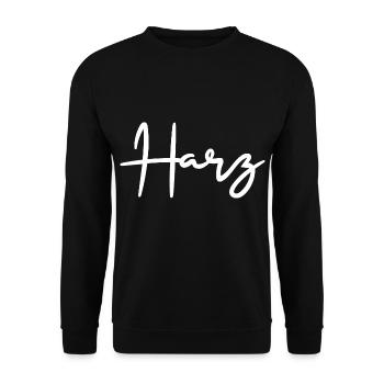 Harz Gebirge Natur - Unisex Pullover - Schwarz - Vorne - Alina (178cm) & Michal (187cm)