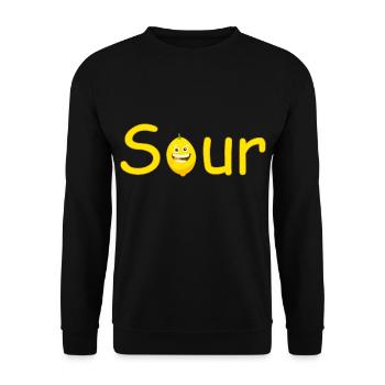 BD souriante au citron aigre - Sweat-shirt Unisexe - noir - Devant - Alina (178cm) & Michal (187cm)