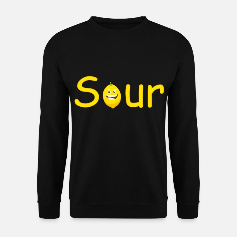 Sour lemon grinning comic - Unisex Sweatshirt - black