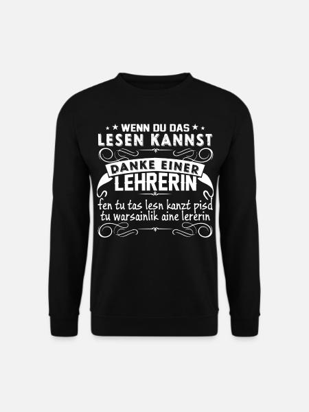 Danke Lehrerin - Unisex Pullover - Schwarz