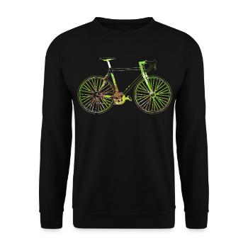 Vélo cycliste vélo vélo roue cadeau - Sweat-shirt Unisexe - noir - Devant - Alina (178cm) & Michal (187cm)