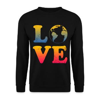 Environmentalist Climate Change - Unisex Sweatshirt - black - Front - Alina (178cm) & Michal (187cm)