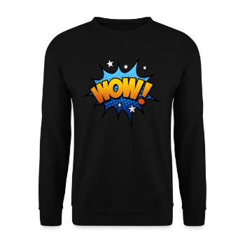 Pop-Art - Unisex Pullover - Schwarz - Vorne - Alina (178cm) & Michal (187cm)