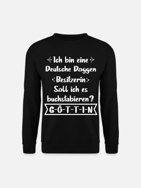 Deutsche Dogge Tshirt - Deutsche Dogge Hund Shirt - Unisex Pullover - Schwarz