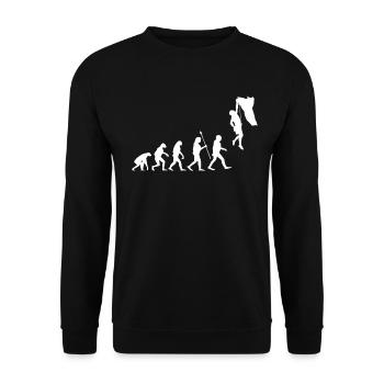 Evolution Klettern Bouldern Climbing Bergsteigen - Unisex Pullover - Schwarz - Vorne - Alina (178cm) & Michal (187cm)