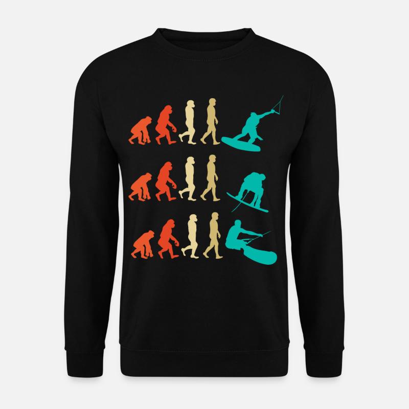 Wakeboarding evolution gift - Unisex Sweatshirt - black