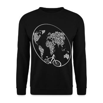 bike the world, vélo - Sweat-shirt Unisexe - noir - Devant - Alina (178cm) & Michal (187cm)