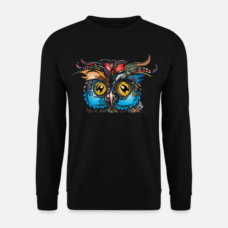 Eule - Unisex Pullover - Schwarz