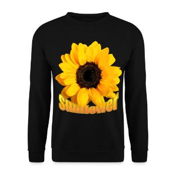 sunflower Sonnenblume - Unisex Pullover - Schwarz - Vorne - Alina (178cm) & Michal (187cm)