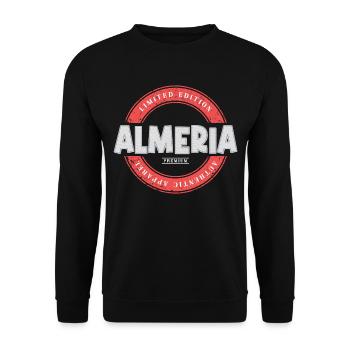 Almeria Espagne Ville Skyline Accueil Amour - Sweat-shirt Unisexe - noir - Devant - Alina (178cm) & Michal (187cm)