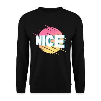 Nice France City Font Vintage Rétro - Sweat-shirt Unisexe - noir - Devant - Alina (178cm) & Michal (187cm)