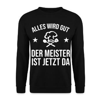 Koch Köchin Ausbildung Meister Witzig - Unisex Pullover - Schwarz - Vorne - Alina (178cm) & Michal (187cm)