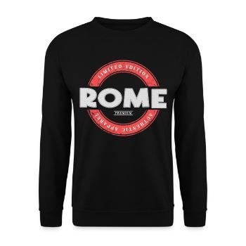 Rome Rome Italy City Skyline Home Love - Unisex Sweatshirt - black - Front - Alina (178cm) & Michal (187cm)