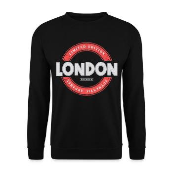 London England UK City Skyline Home Love - Unisex Sweatshirt - black - Front - Alina (178cm) & Michal (187cm)