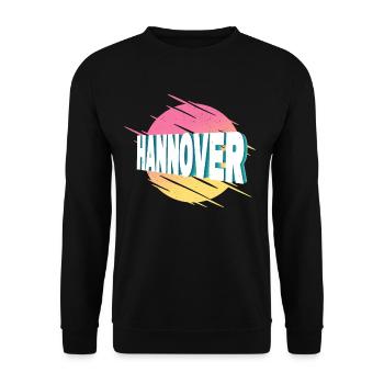 Hanovre Allemagne City Font Vintage Rétro - Sweat-shirt Unisexe - noir - Devant - Alina (178cm) & Michal (187cm)