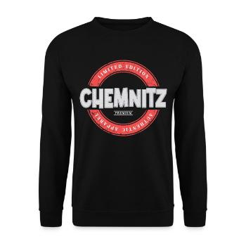 Chemnitz Germany City Skyline Home Love - Unisex Sweatshirt - black - Front - Alina (178cm) & Michal (187cm)