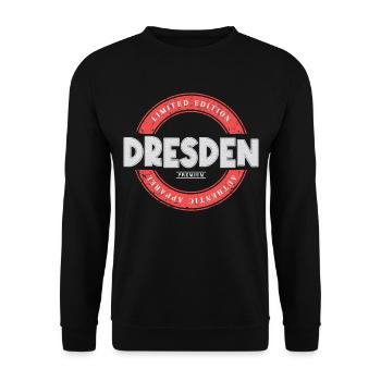 Dresden Germany City Skyline Home Love - Unisex Sweatshirt - black - Front - Alina (178cm) & Michal (187cm)