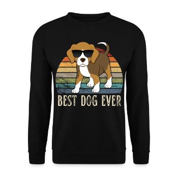 Beagle Dog Retro Vintage meilleur chien de tous les temps - Sweat-shirt Unisexe - noir - Devant - Alina (178cm) & Michal (187cm)