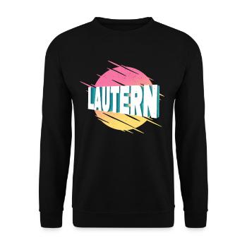 Lautern Kaiserslautern Deutschland Stadt Schrift - Unisex Pullover - Schwarz - Vorne - Alina (178cm) & Michal (187cm)