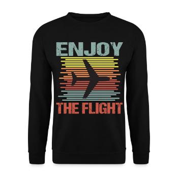 Airplane Fly Vacation - Sweat-shirt Unisexe - noir - Devant - Alina (178cm) & Michal (187cm)