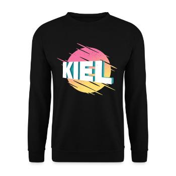 Kiel Allemagne City Font Vintage Rétro - Sweat-shirt Unisexe - noir - Devant - Alina (178cm) & Michal (187cm)