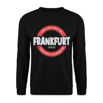 Frankfurt Germany City Skyline Home Love - Unisex Sweatshirt - black - Front - Alina (178cm) & Michal (187cm)