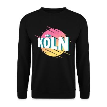 Cologne Allemagne City Font Vintage Rétro - Sweat-shirt Unisexe - noir - Devant - Alina (178cm) & Michal (187cm)