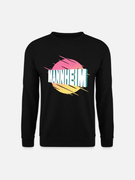 Mannheim Deutschland Stadt Schrift Vintage Retro - Unisex Pullover - Schwarz