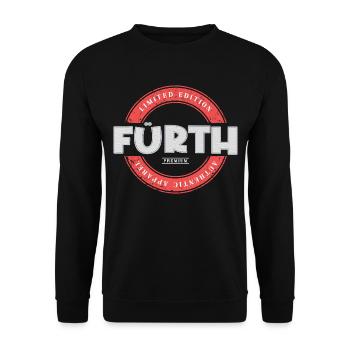 Fürth Deutschland Stadt Skyline Heimat Liebe - Unisex Pullover - Schwarz - Vorne - Alina (178cm) & Michal (187cm)