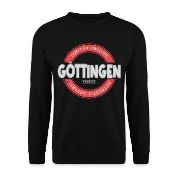 Göttingen Deutschland Stadt Skyline Heimat Liebe - Unisex Pullover - Schwarz - Vorne - Alina (178cm) & Michal (187cm)