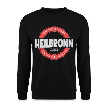 Heilbronn Deutschland Stadt Skyline Heimat Liebe - Unisex Pullover - Schwarz - Vorne - Alina (178cm) & Michal (187cm)