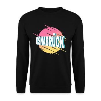 Osnabrück Allemagne City Font Vintage Rétro - Sweat-shirt Unisexe - noir - Devant - Alina (178cm) & Michal (187cm)