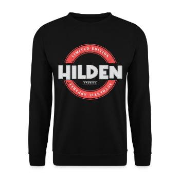 Hilden Germany City Skyline Home Love - Unisex Sweatshirt - black - Front - Alina (178cm) & Michal (187cm)