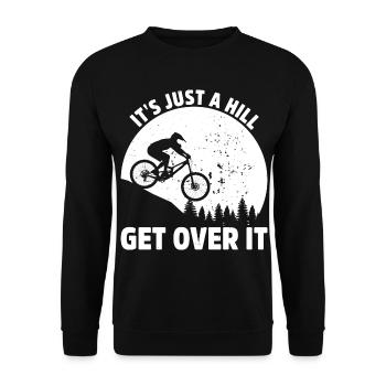 Mountainbike Mtb Downhill-Fahrrad Radfahrer Biker - Unisex Pullover - Schwarz - Vorne - Alina (178cm) & Michal (187cm)