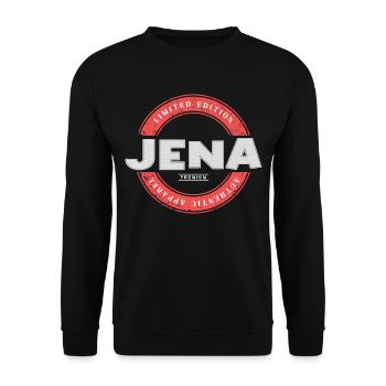 Jena Germany City Skyline Home Love - Unisex Sweatshirt - black - Front - Alina (178cm) & Michal (187cm)