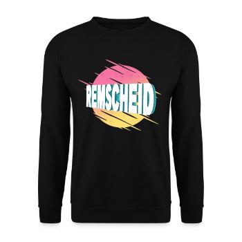 Remscheid Germany City Font Vintage Retro - Unisex Sweatshirt - black - Front - Alina (178cm) & Michal (187cm)