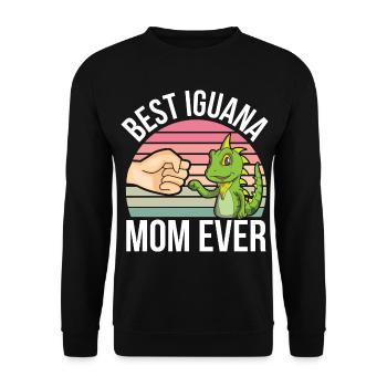 Iguana Pets | Reptiles Reptile Animals Gift - Unisex Sweatshirt - black - Front - Alina (178cm) & Michal (187cm)