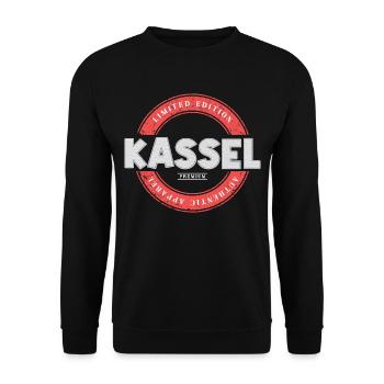 Kassel Germany City Skyline Home Love - Unisex Sweatshirt - black - Front - Alina (178cm) & Michal (187cm)