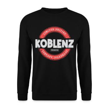 Koblenz Germany City Skyline Home Love - Unisex Sweatshirt - black - Front - Alina (178cm) & Michal (187cm)