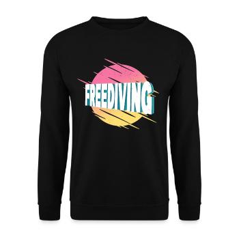 Freediving Apnoetauchen Freitauchen Tauchen - Unisex Pullover - Schwarz - Vorne - Alina (178cm) & Michal (187cm)