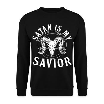 Cadeaux de satanisme pour les satanistes | Sataniste 666 - Sweat-shirt Unisexe - noir - Devant - Alina (178cm) & Michal (187cm)