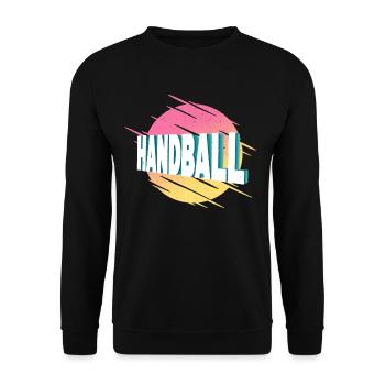 Handball Handball Player Handball Player Vintage Retro - Sweat-shirt Unisexe - noir - Devant - Alina (178cm) & Michal (187cm)