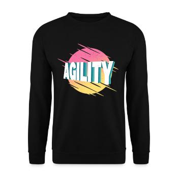 Agility Dog Sport Dog Sports Dog Training - Unisex Sweatshirt - black - Front - Alina (178cm) & Michal (187cm)