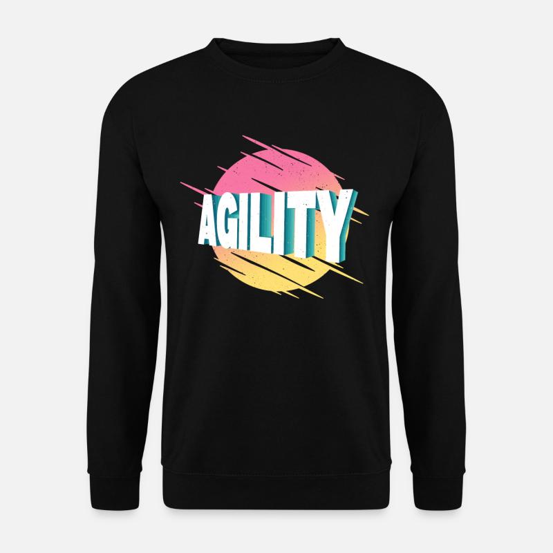 Agility Hund Sport Hundesport Hundetraining - Unisex Pullover - Schwarz