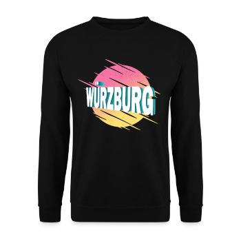 Würzburg Allemagne City Font Vintage Retro - Sweat-shirt Unisexe - noir - Devant - Alina (178cm) & Michal (187cm)