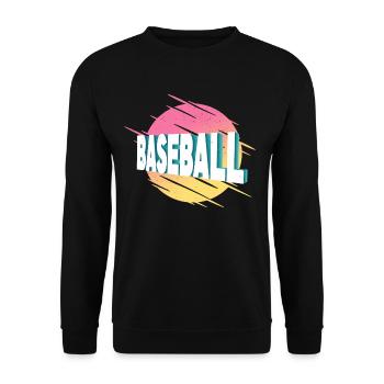 Baseball Sports Font Vintage Retro Home Run - Unisex Sweatshirt - black - Front - Alina (178cm) & Michal (187cm)